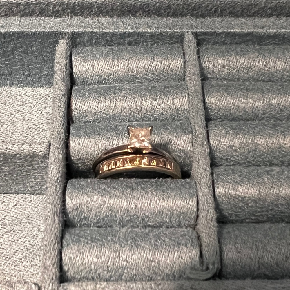 Wedding ring and band